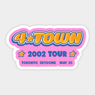 4Town World Tour - Toronto 2002 Concert Tee Sticker